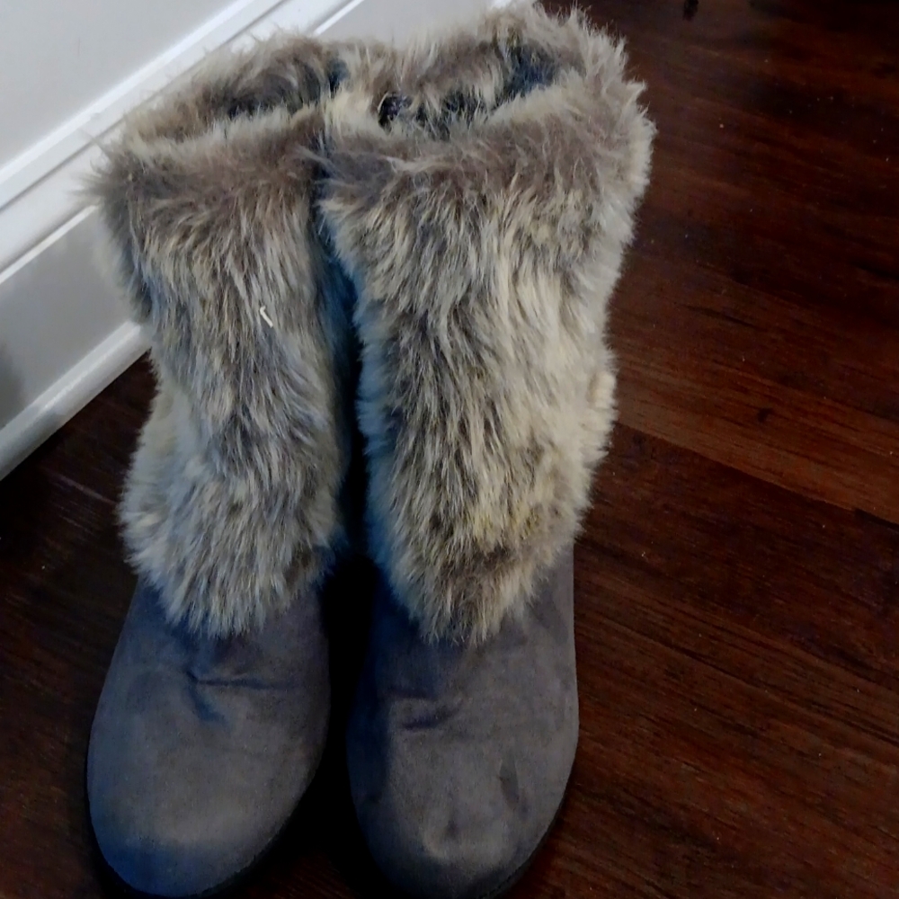 Furry boots